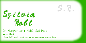 szilvia nobl business card